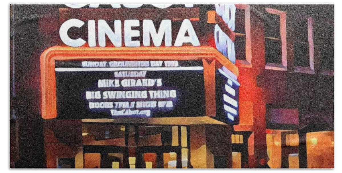  Beach Towel featuring the photograph Cabot Theater, Beverly MA by Adam Green