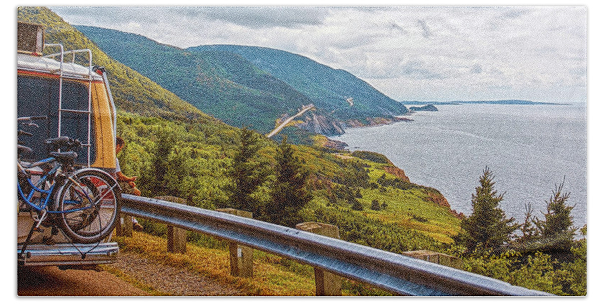 Cabot Trail Beach Towel featuring the photograph Cabot Trail by Tatiana Travelways