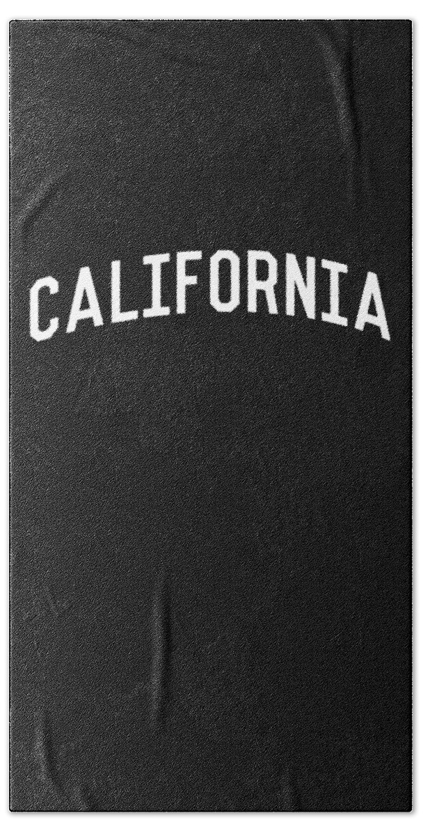 Funny Beach Towel featuring the digital art California by Flippin Sweet Gear