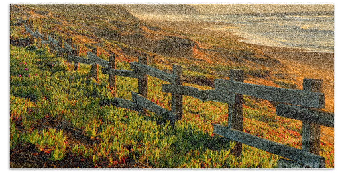 Point Reyes Beach Towel featuring the photograph California Golden Coast by Adam Jewell