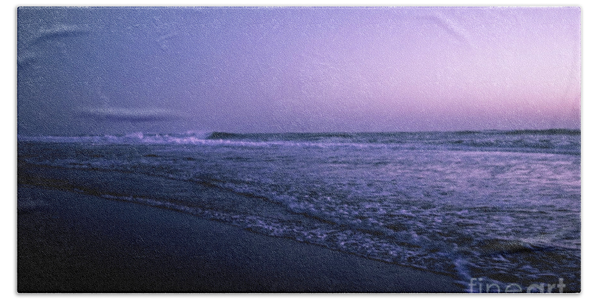 Europe Beach Towel featuring the photograph Calm night at the ocean by Hannes Cmarits