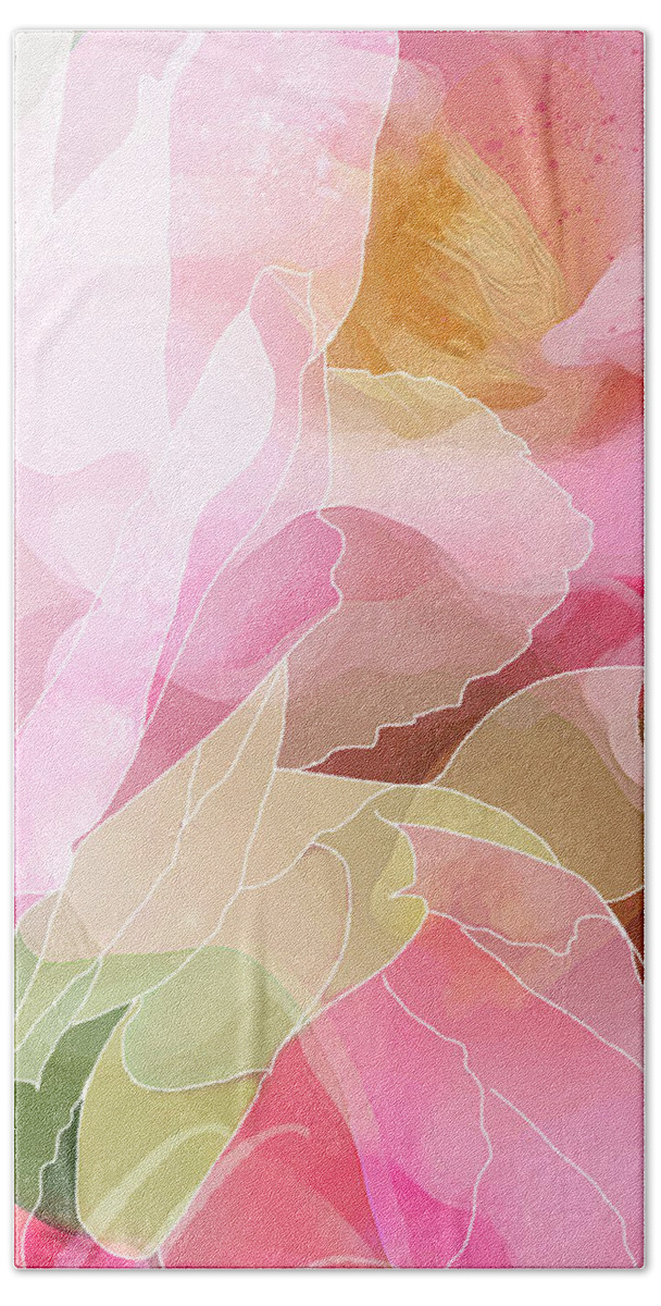 Floral Beach Towel featuring the digital art Camille by Gina Harrison