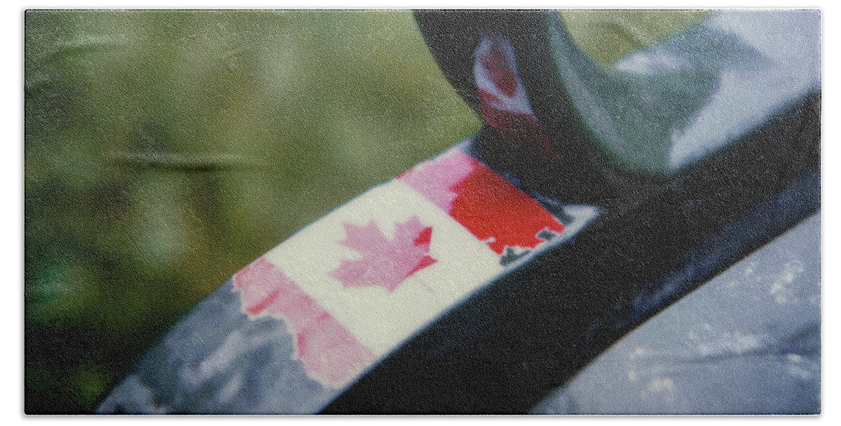 Film Beach Towel featuring the photograph Canada Bench by RicharD Murphy