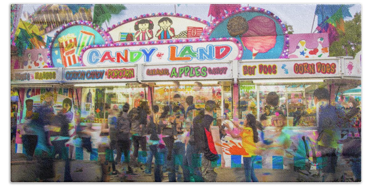 Candyland Beach Towel featuring the photograph Candy Land by Alex Lapidus
