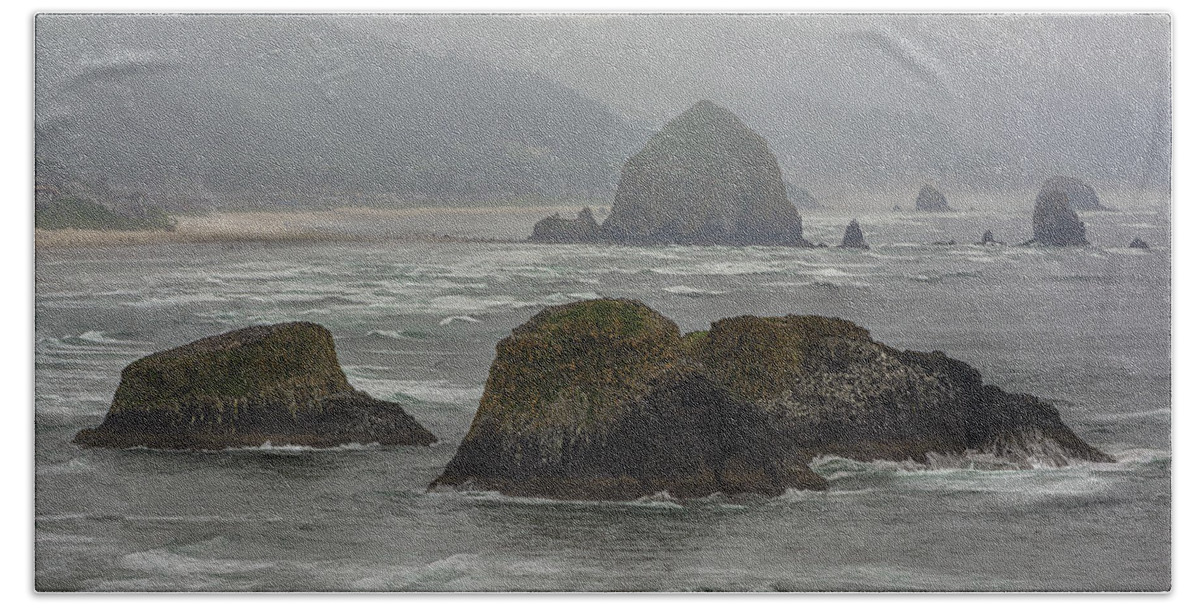 Oregon Beach Towel featuring the photograph Cannon beach 6 by Robert Fawcett