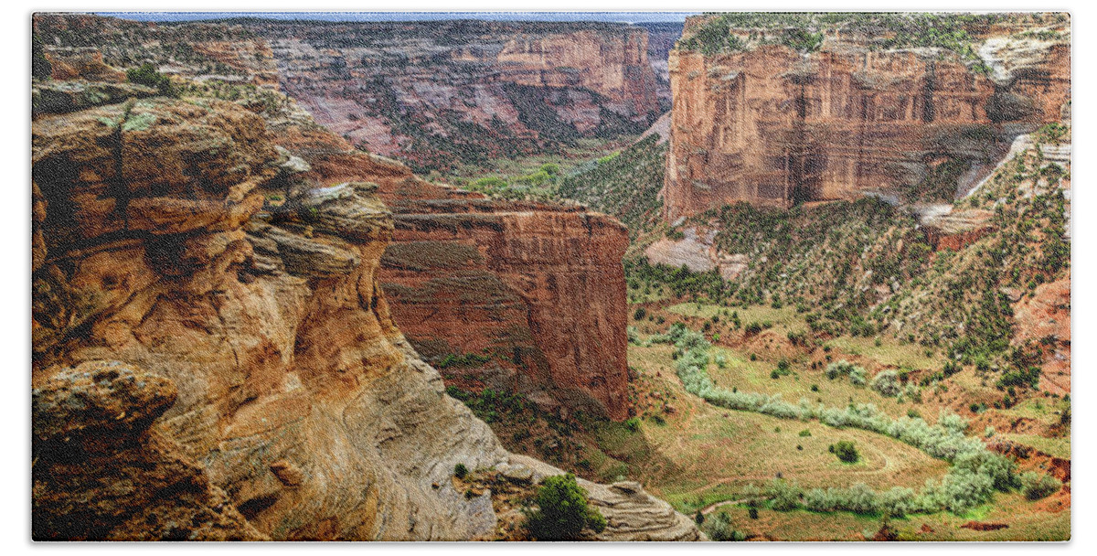 Canyon De Chelly Beach Towel featuring the photograph Canyon Exposure by Jack and Darnell Est