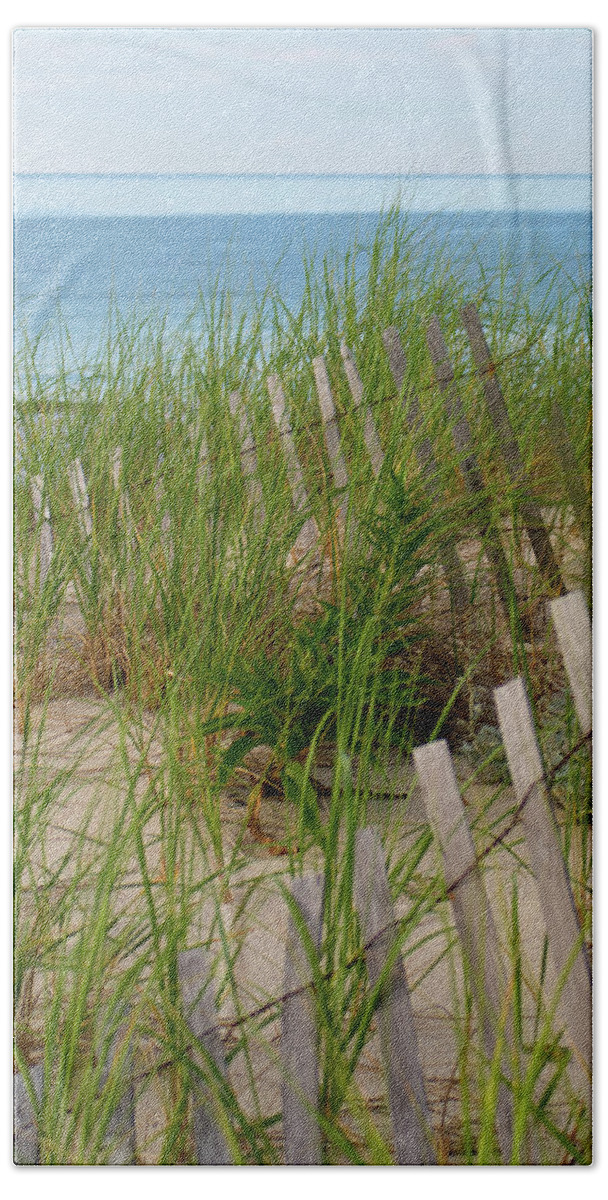 Cape Cod Beach Towel featuring the photograph Cape Cod Snow Fence by Flinn Hackett