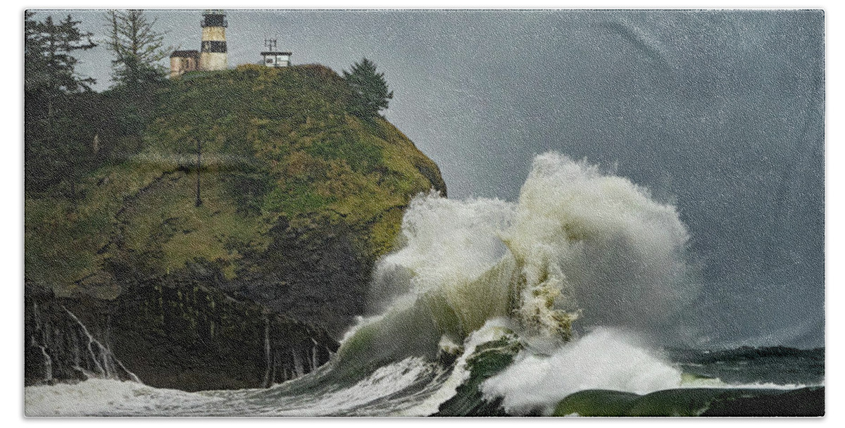 Oregon Beach Towel featuring the photograph Cape Disappointment by David Soldano