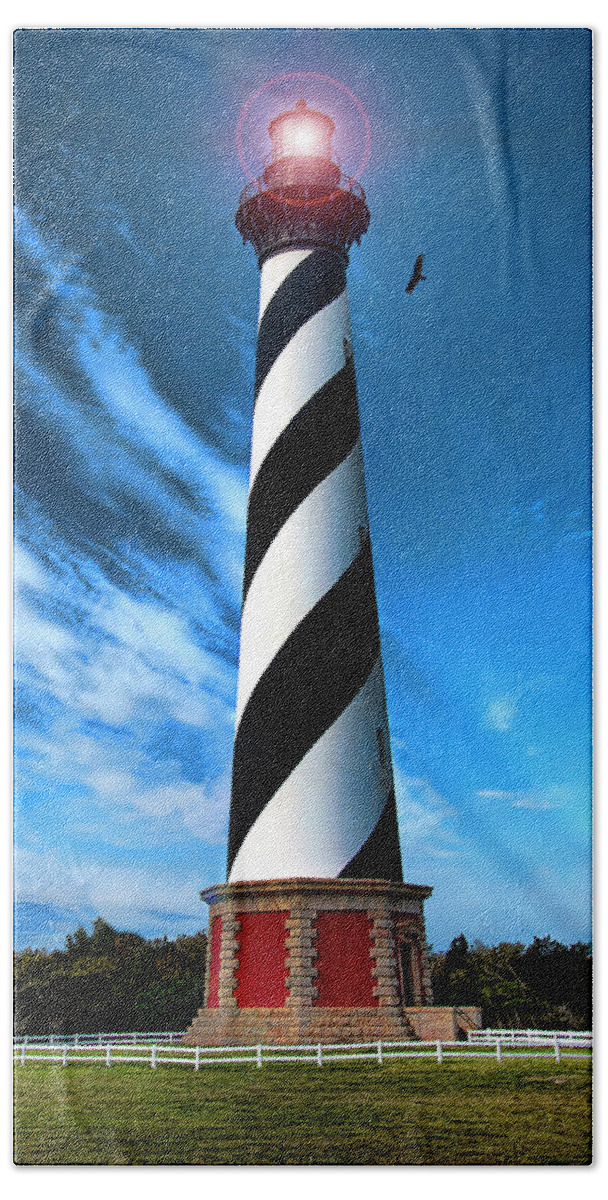 Lighthouse Beach Towel featuring the photograph Cape Hatteras Light by Anthony M Davis