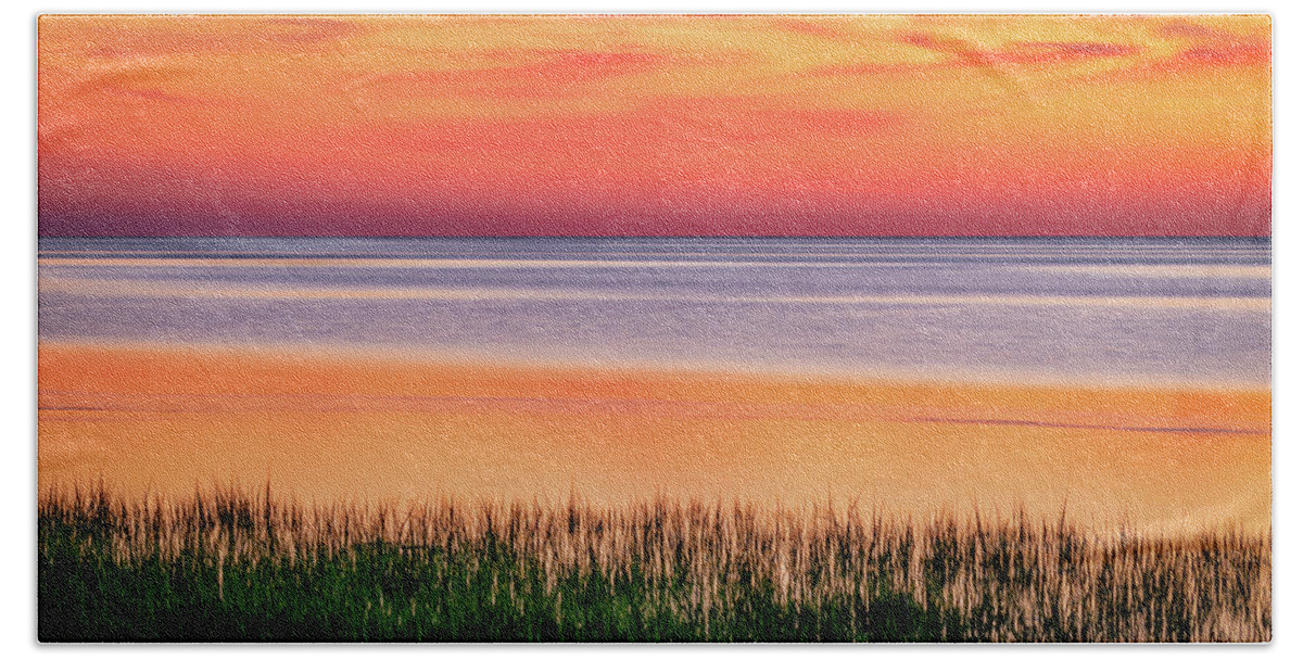 Cape Cod Beach Towel featuring the photograph Cape Sunset Layers by C Renee Martin