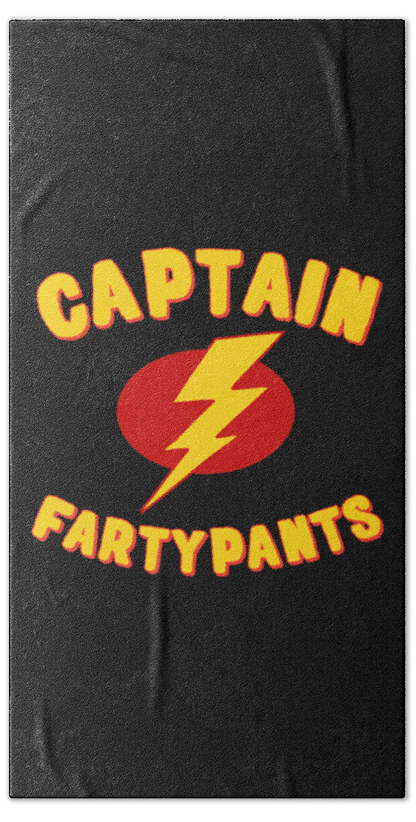 Christmas 2023 Beach Towel featuring the digital art Captain Fartypants Funny Fart by Flippin Sweet Gear