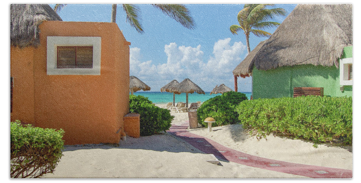 Caribbean Beach Towel featuring the photograph Caribbean Peek-a-Boo by William Scott Koenig