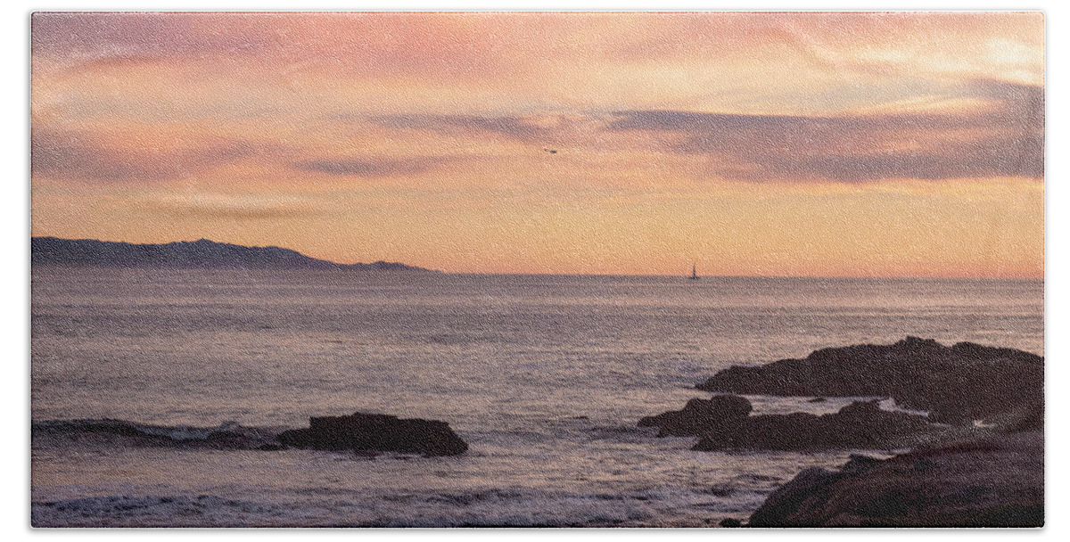 Catalina Beach Towel featuring the photograph Catalina Magic Hour by Joe Schofield