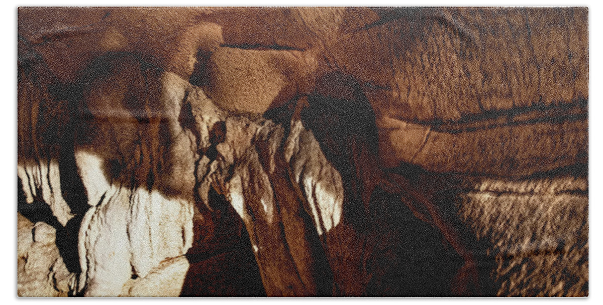 Unusual Cave Images Beach Towel featuring the photograph Cave 018 Carter Caves by Flees Photos