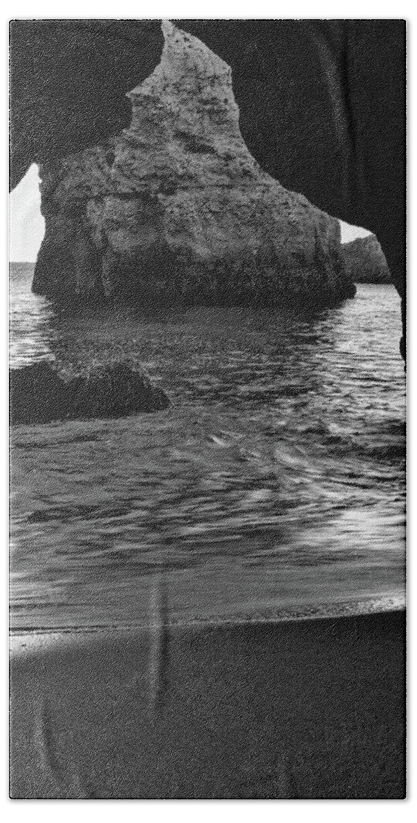 Mediterranean Beach Beach Towel featuring the photograph Cave Portal by Angelo DeVal
