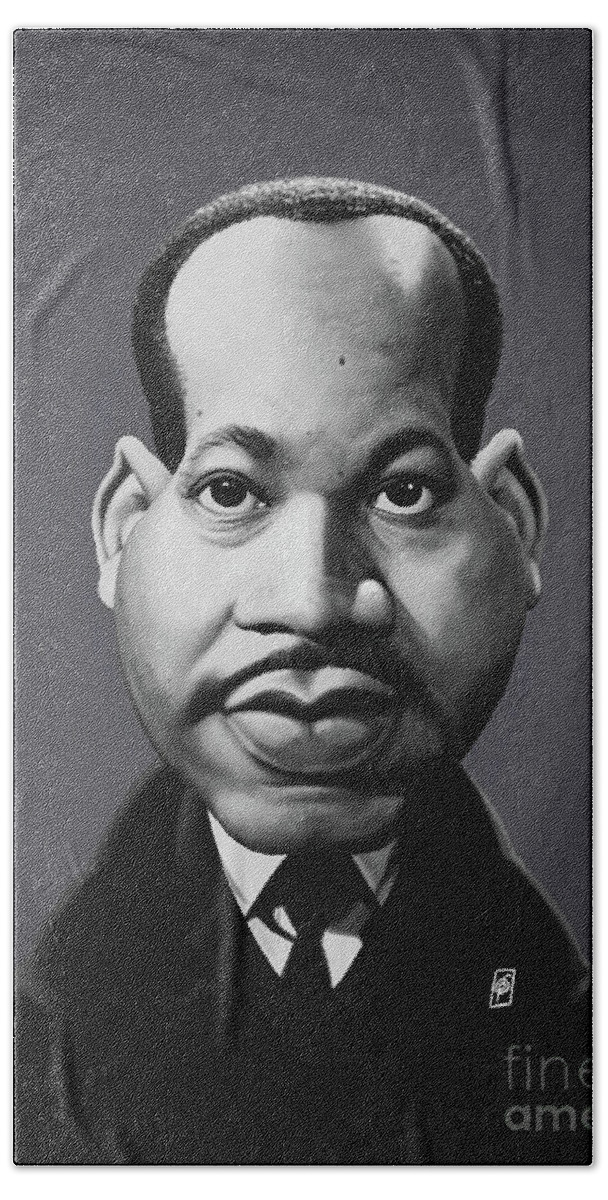 Illustration Beach Towel featuring the digital art Celebrity Sunday - Martin Luther King by Rob Snow