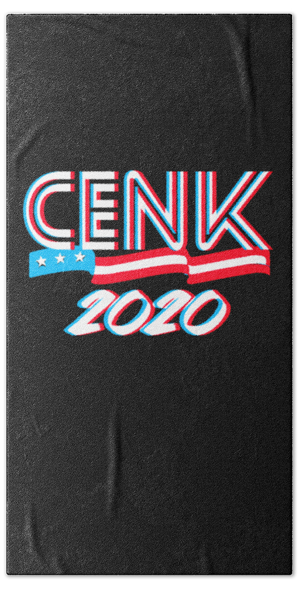 Progressive Beach Towel featuring the digital art Cenk Uygur For Congress 2020 by Flippin Sweet Gear