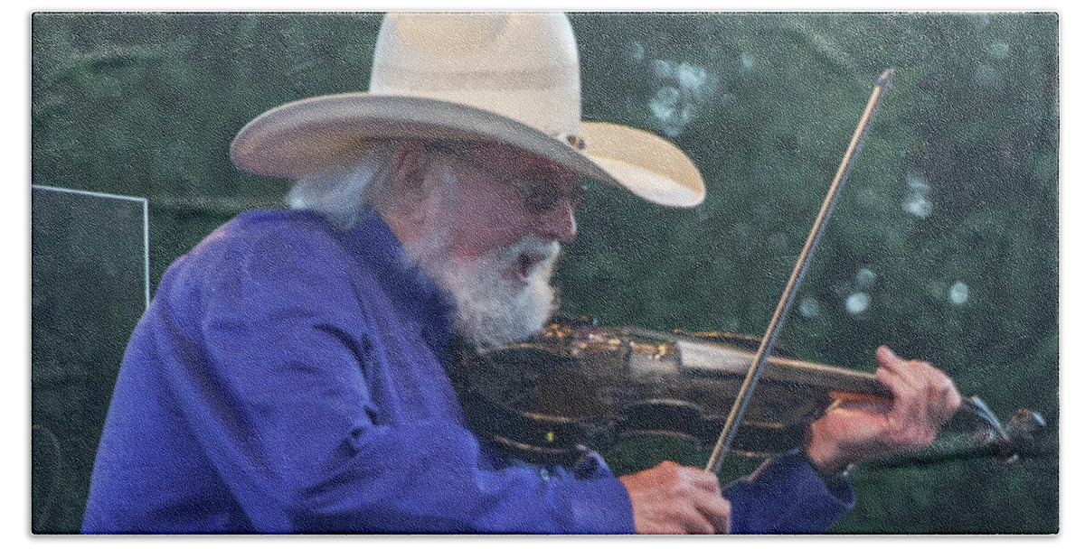 Charlie Daniels Beach Towel featuring the photograph Charlie Daniels at his best by Alan Goldberg