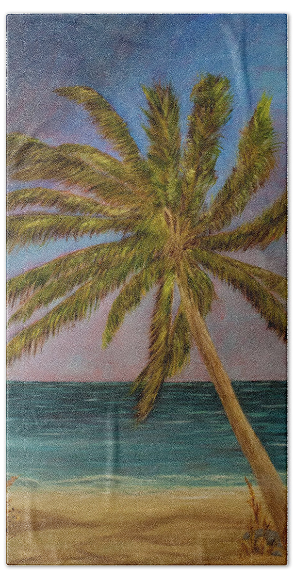 Palm Beach Towel featuring the painting Chasing Paradise by Randy Sylvia