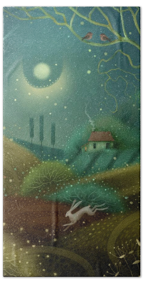 Landscape Beach Towel featuring the painting Chasing Stars by Joe Gilronan