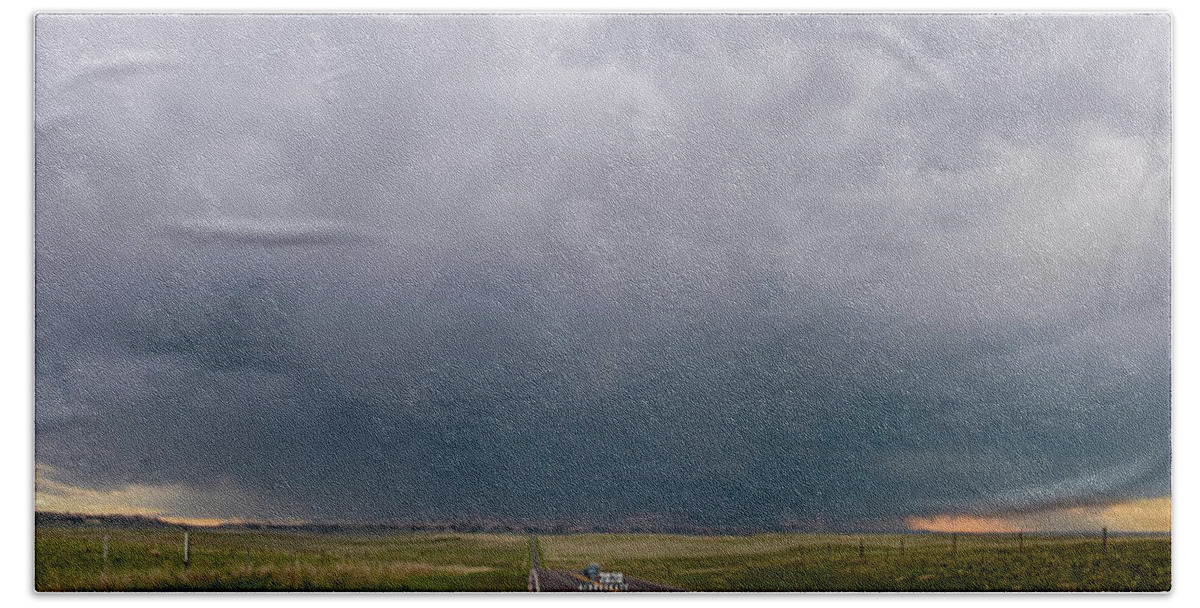 Nebraskasc Beach Towel featuring the photograph Chasing Wyoming Stormscapes 009 by Dale Kaminski