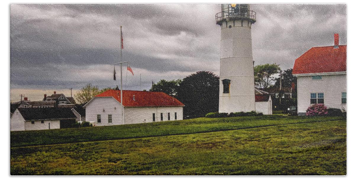 Orange Massachusetts Beach Towel featuring the photograph Chatham Coast Guard Station by Tom Singleton
