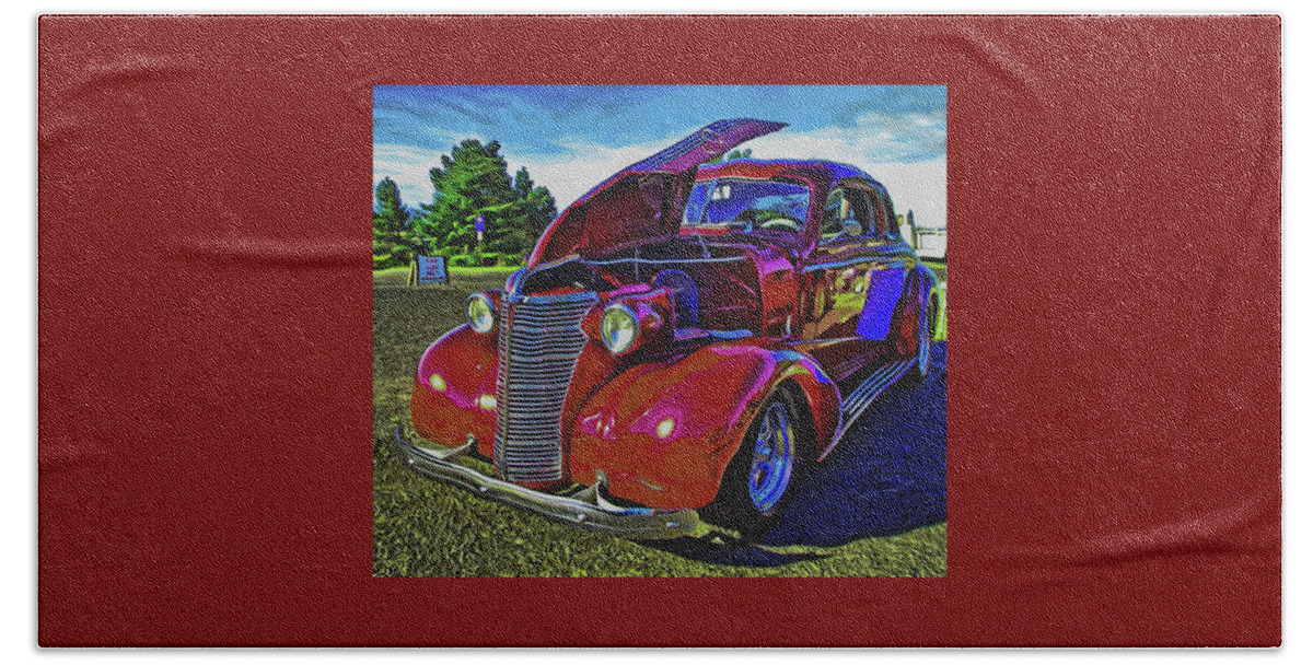 Nostalgic Beach Towel featuring the photograph Chevy On The Run by Thom Zehrfeld