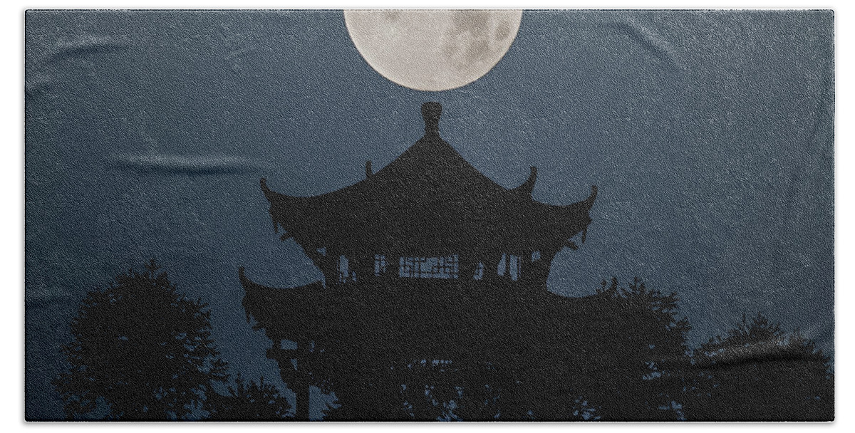 Moon Beach Towel featuring the photograph China Moon by William Dickman