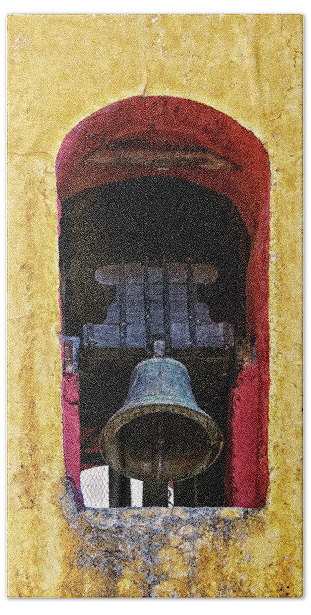 Church Bell Beach Towel featuring the photograph Church bell by Tatiana Travelways