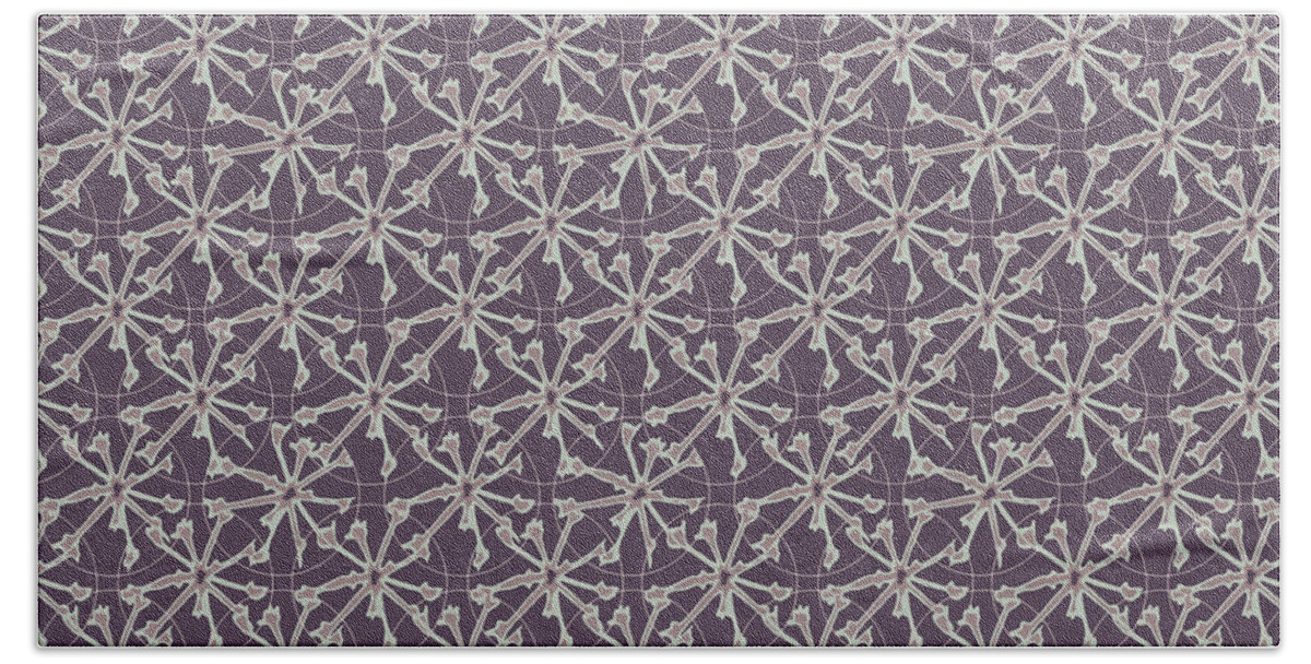 Circle Beach Towel featuring the digital art Circle Geometric Pinwheel Print Pattern by Sand And Chi