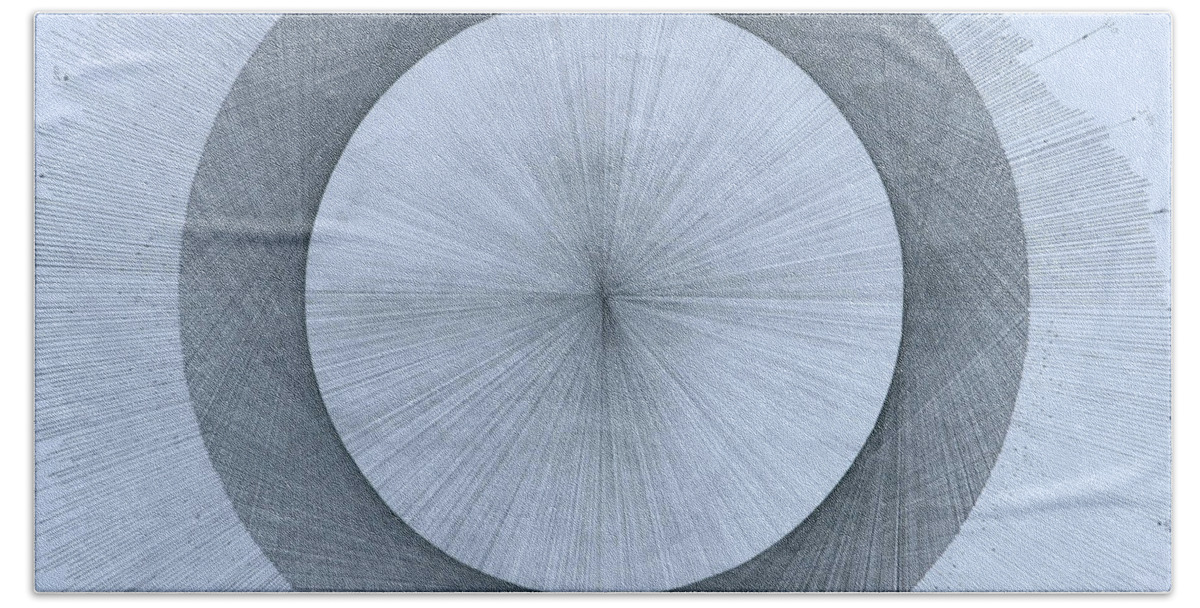 Perfect Beach Sheet featuring the drawing Circles do not exist by Jason Padgett