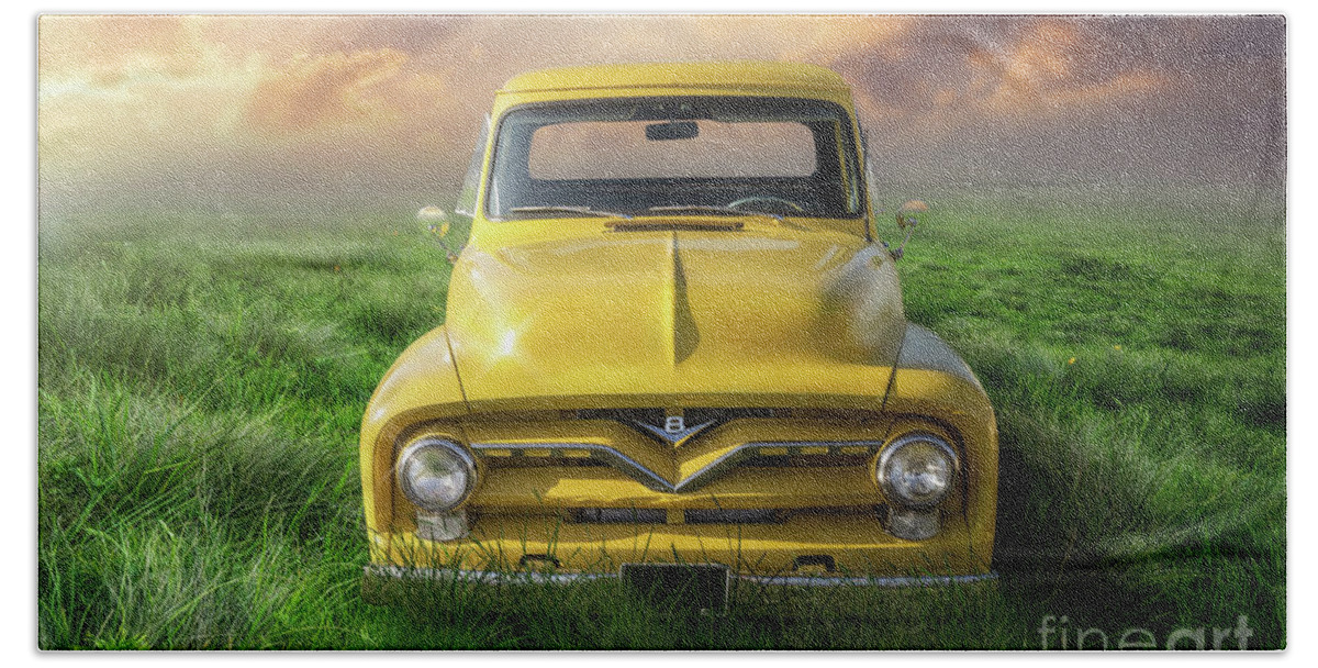 Classic Car Beach Sheet featuring the photograph Classic Ford V8 by Jarrod Erbe