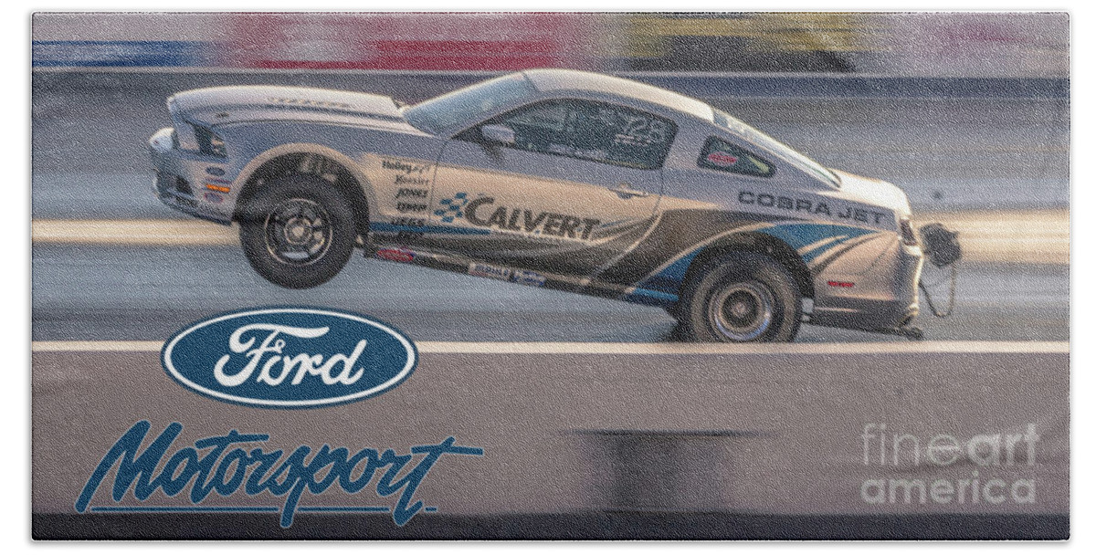 Ford Beach Towel featuring the photograph Cobra Jet action by Darrell Foster