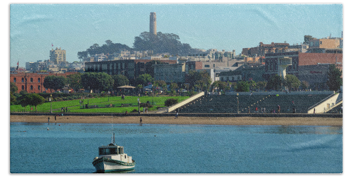 Beach Beach Towel featuring the photograph Coit Tower by Matthew DeGrushe