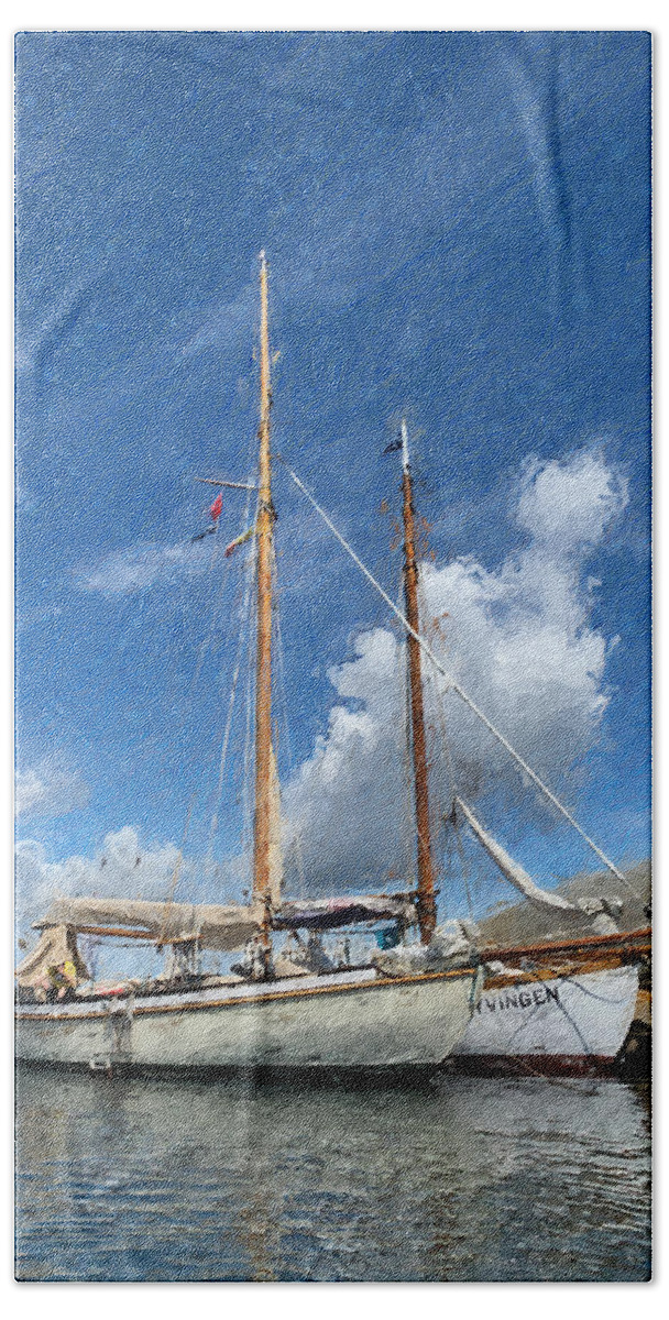 Ship Beach Towel featuring the digital art Colin Archers by Geir Rosset