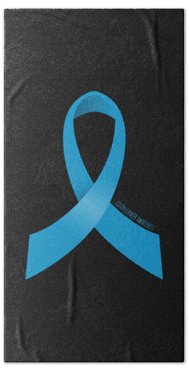 Awareness Beach Towel featuring the digital art Colon Cancer Awareness Ribbon by Flippin Sweet Gear