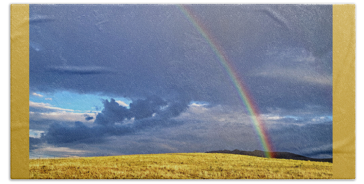 Rainbow Beach Towel featuring the photograph Colorado Rainbow by Bob Falcone