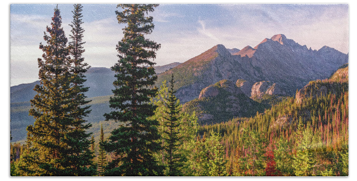 Mountain Landscape Beach Towel featuring the photograph Colorado Rocky Mountain Morning Light 1x1 by Gregory Ballos