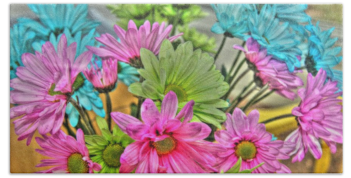 Flowers Beach Towel featuring the photograph Colorful Bouquet by John Handfield