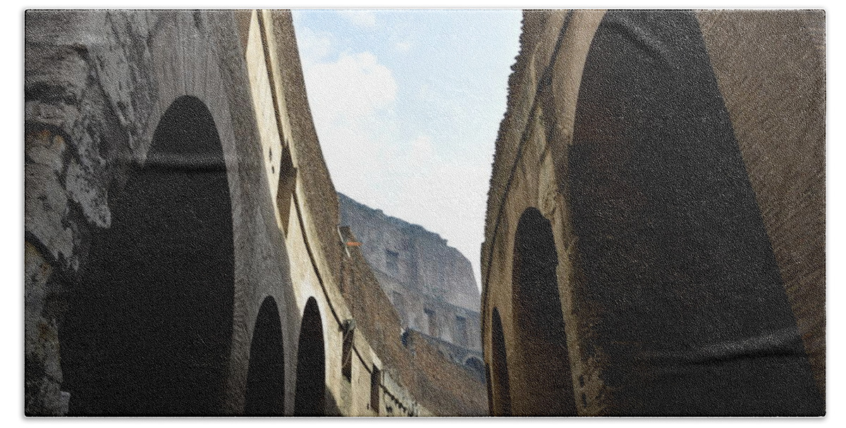 Colosseum Beach Towel featuring the photograph Colosseum of Rome by Regina Muscarella