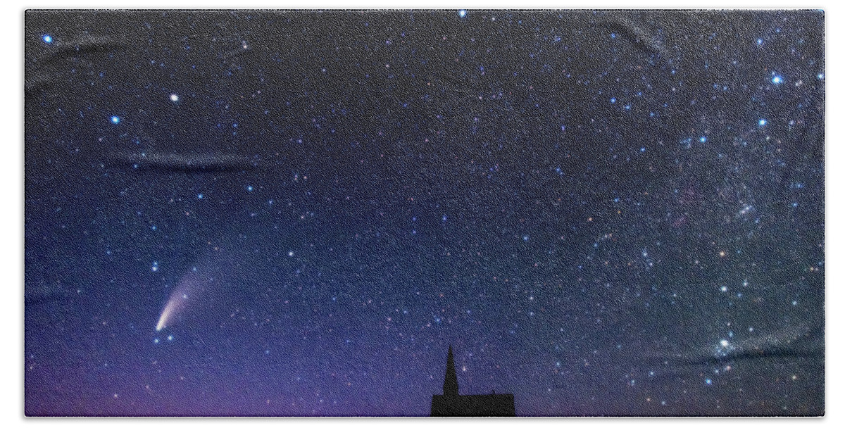 Comet Beach Towel featuring the photograph Comet Neowise by Yoshiki Nakamura