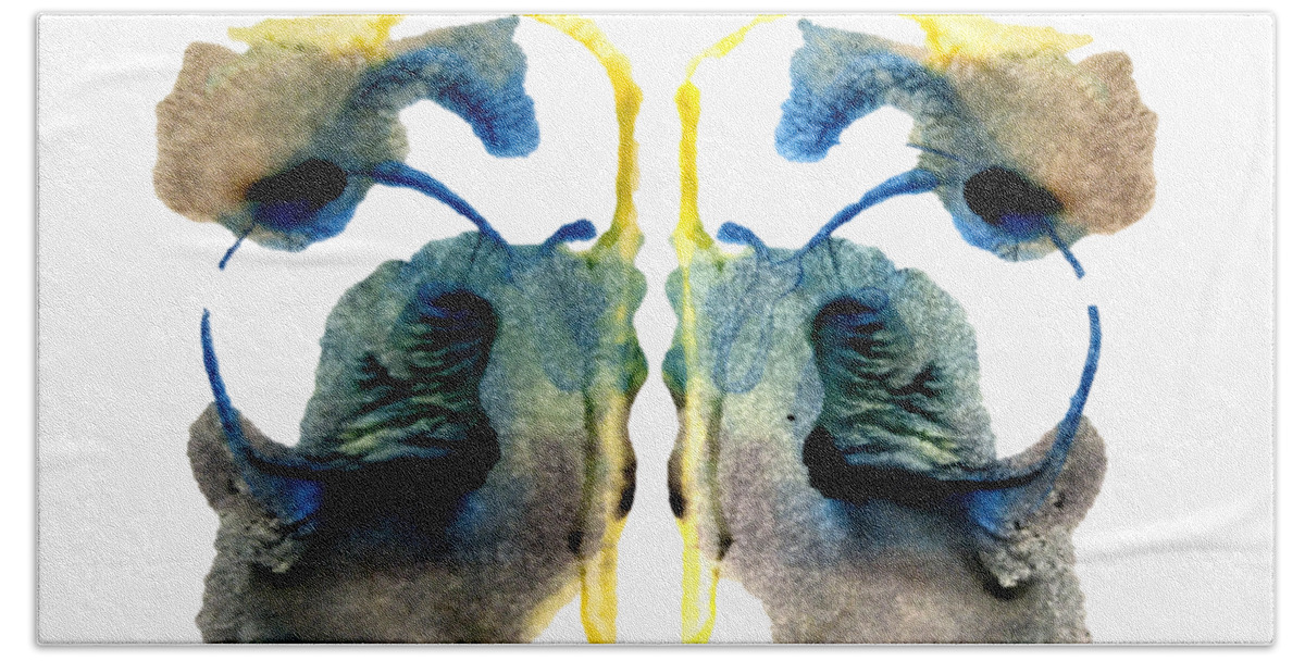 Ink Blot Beach Towel featuring the painting Conscious Bruises by Stephenie Zagorski