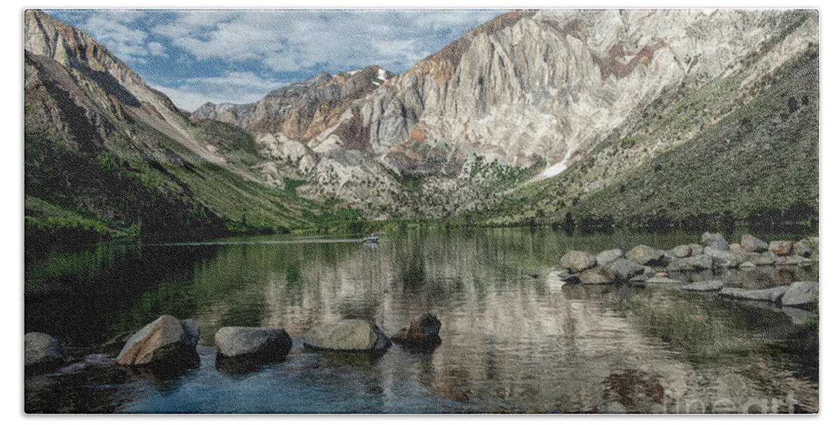 Convict Lake Beach Towel featuring the photograph Convict Lake Reflection by Sandra Bronstein