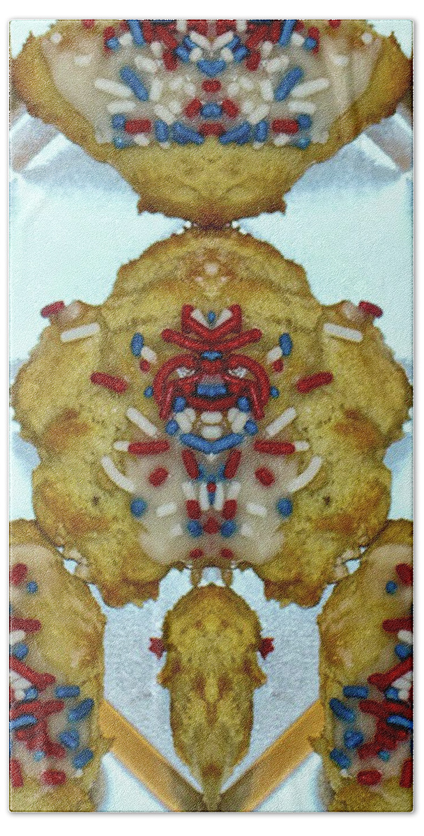 Cookie 1 Pareidolia Beach Sheet featuring the photograph Cookie 1 Pareidolia by Constantine Gregory