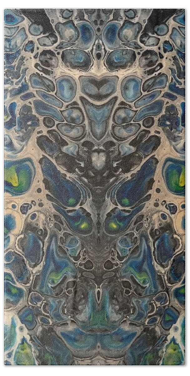 Digital Beach Towel featuring the digital art Cosmic cobra by Nicole DiCicco