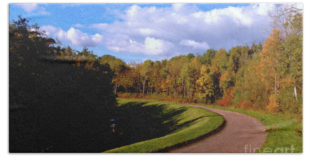 Nature Beach Towel featuring the photograph Country Road by Stephen Melia