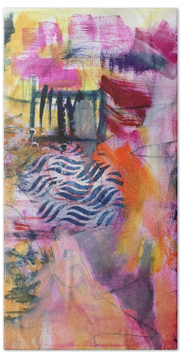 Abstract Depicting The Thoughts Which Goes On During A Conversat Beach Towel featuring the photograph Coversations Part 4 by Diane Maley