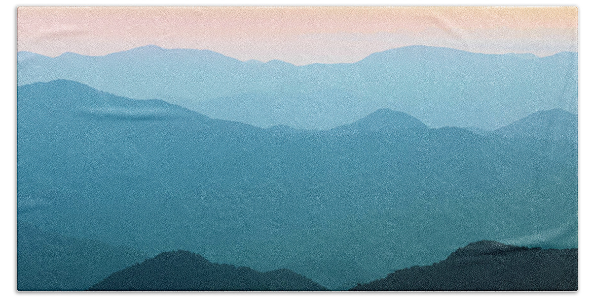 Cowee Moutain Beach Towel featuring the photograph Cowee Mountain Sunset Views North Carolina by Jordan Hill