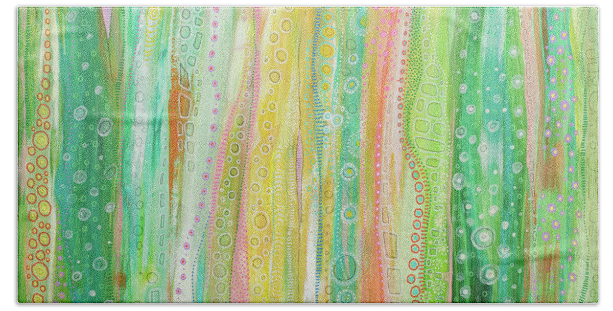 Cultivate Beach Towel featuring the painting Cultivate Stillness by Tanielle Childers