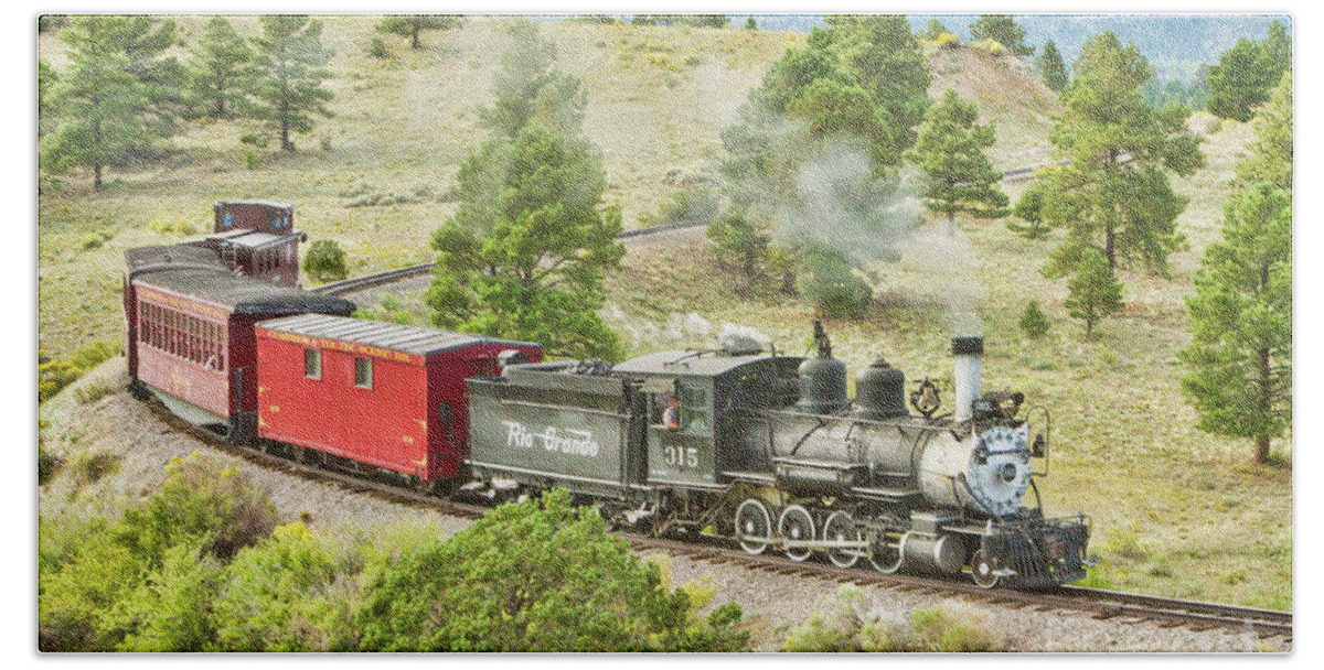 315 Beach Towel featuring the photograph Cumbres and Toltec in the Mountains by Marilyn Cornwell